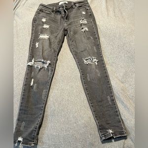 Distressed KanCan jeans, low rise, black size 5